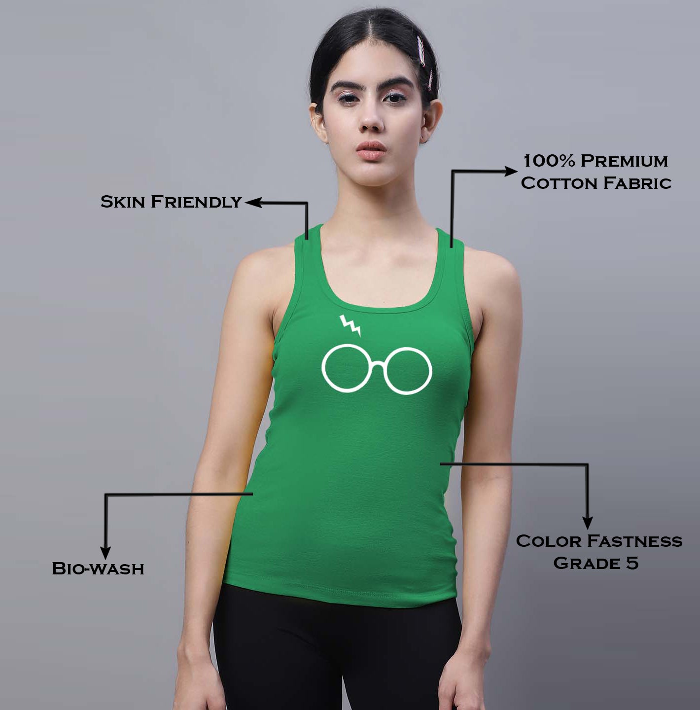 Fbar Spectacles Printed Women Tank Top - Friskers