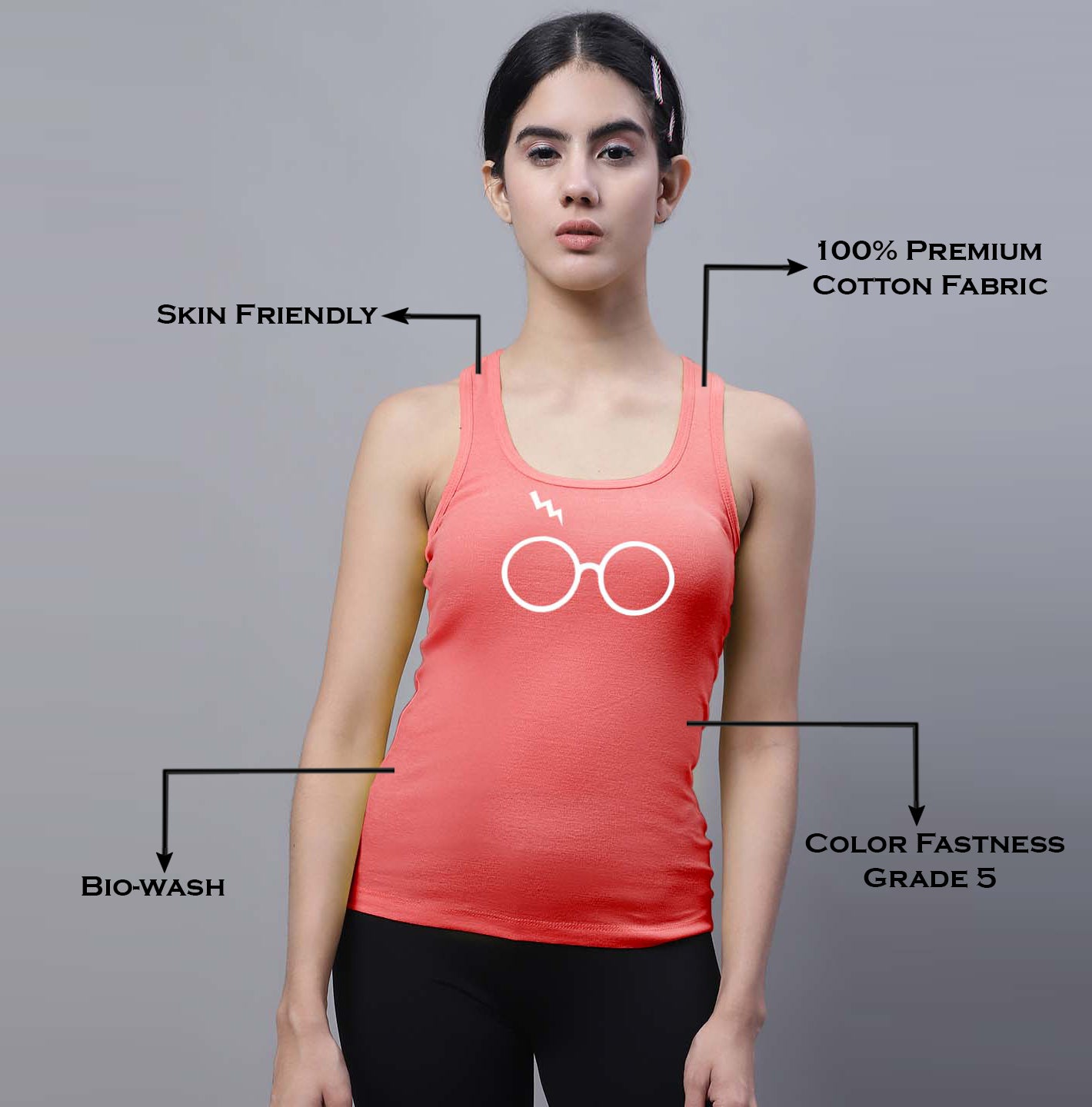 Fbar Spectacles Printed Women Tank Top - Friskers