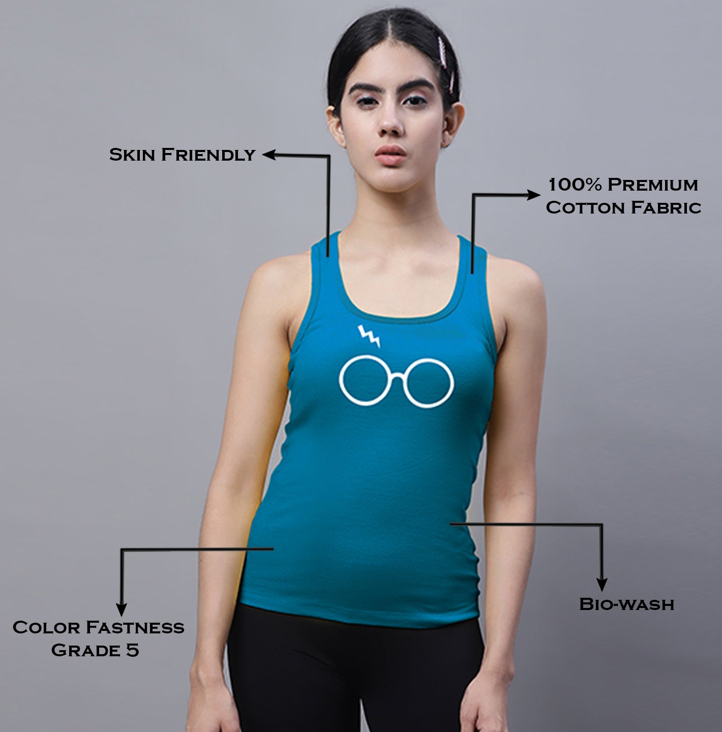 Fbar Spectacles Printed Women Tank Top - Friskers