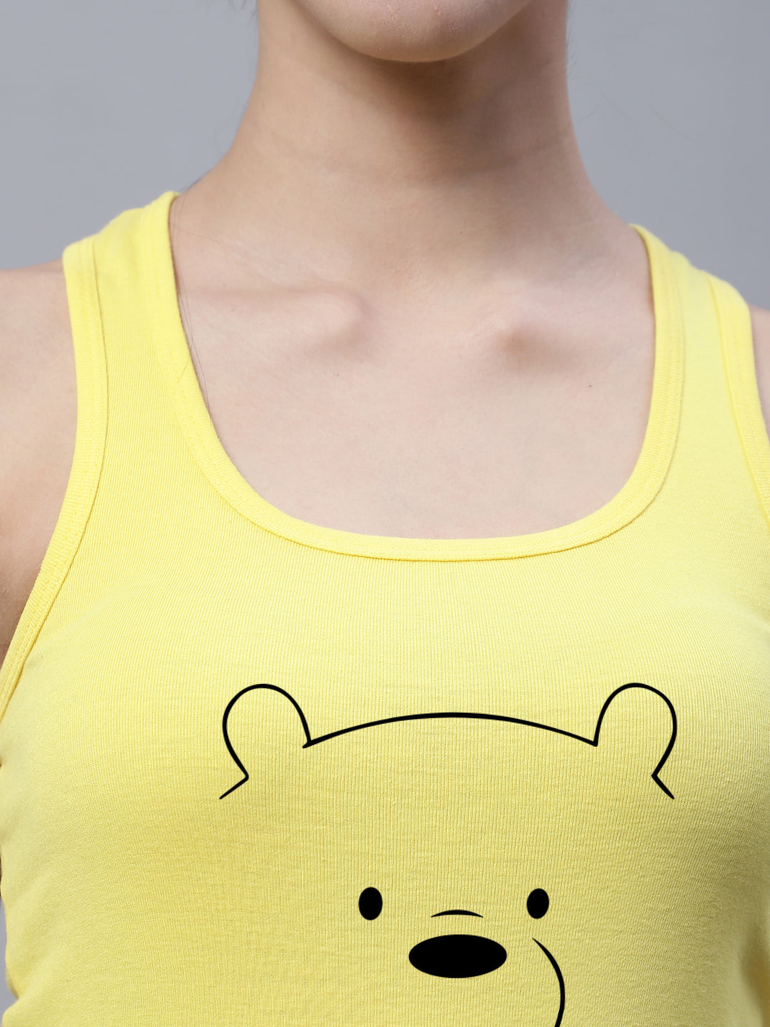 Fbar Bear Sleeveless Printed Women Tank Top - Friskers