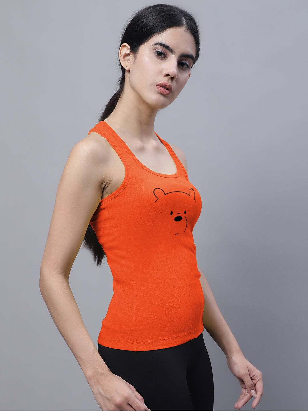 Fbar Bear Sleeveless Printed Women Tank Top - Friskers