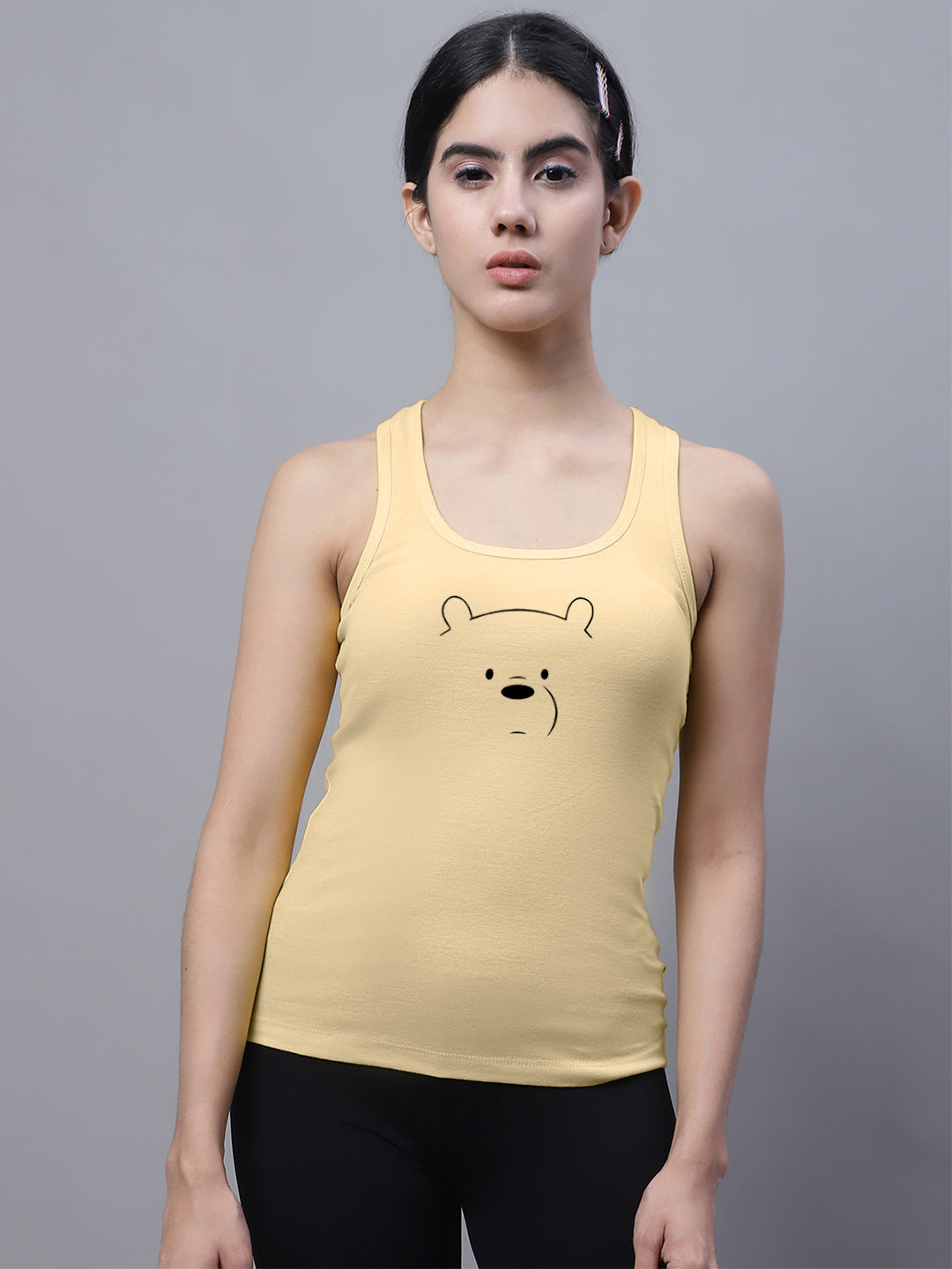 Fbar Bear Sleeveless Printed Women Tank Top - Friskers
