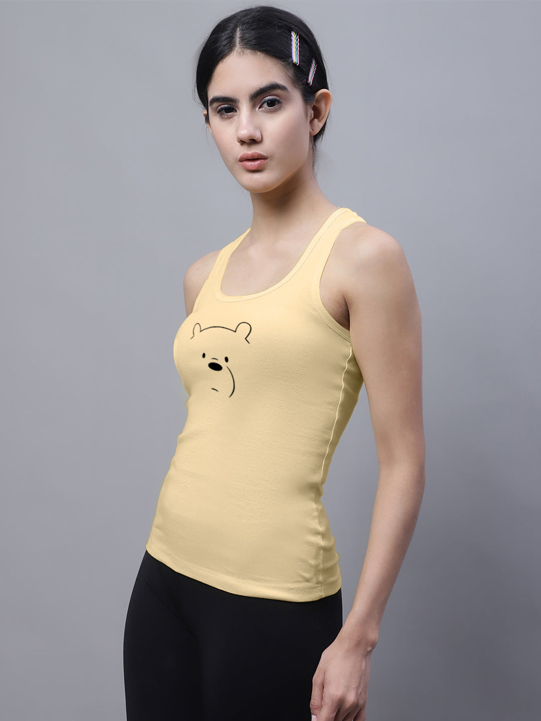 Fbar Bear Sleeveless Printed Women Tank Top - Friskers