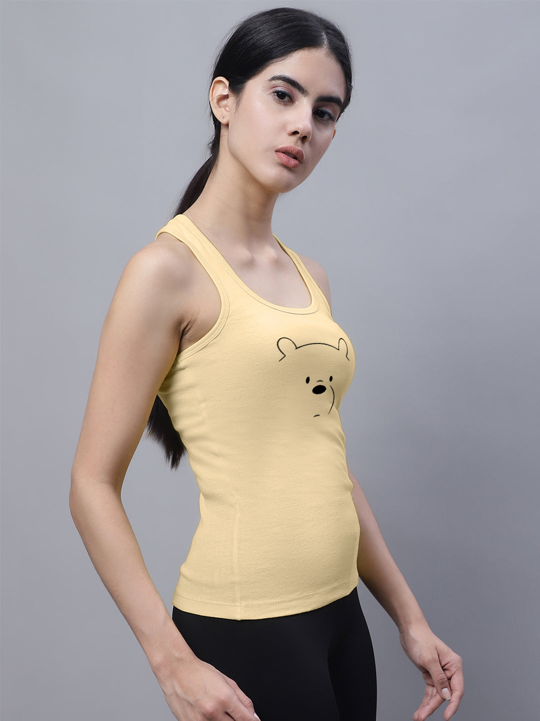 Fbar Bear Sleeveless Printed Women Tank Top - Friskers