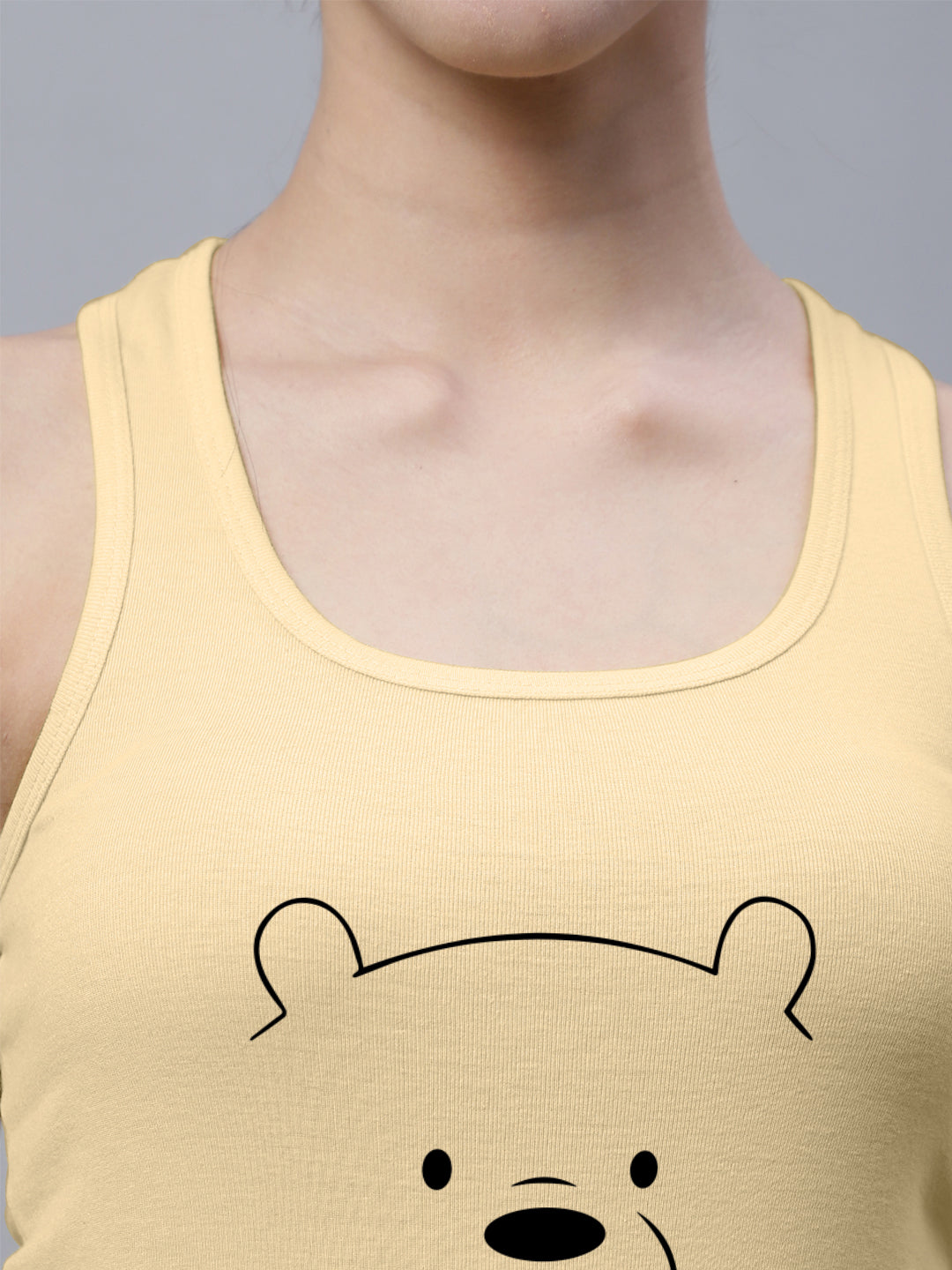 Fbar Bear Sleeveless Printed Women Tank Top - Friskers