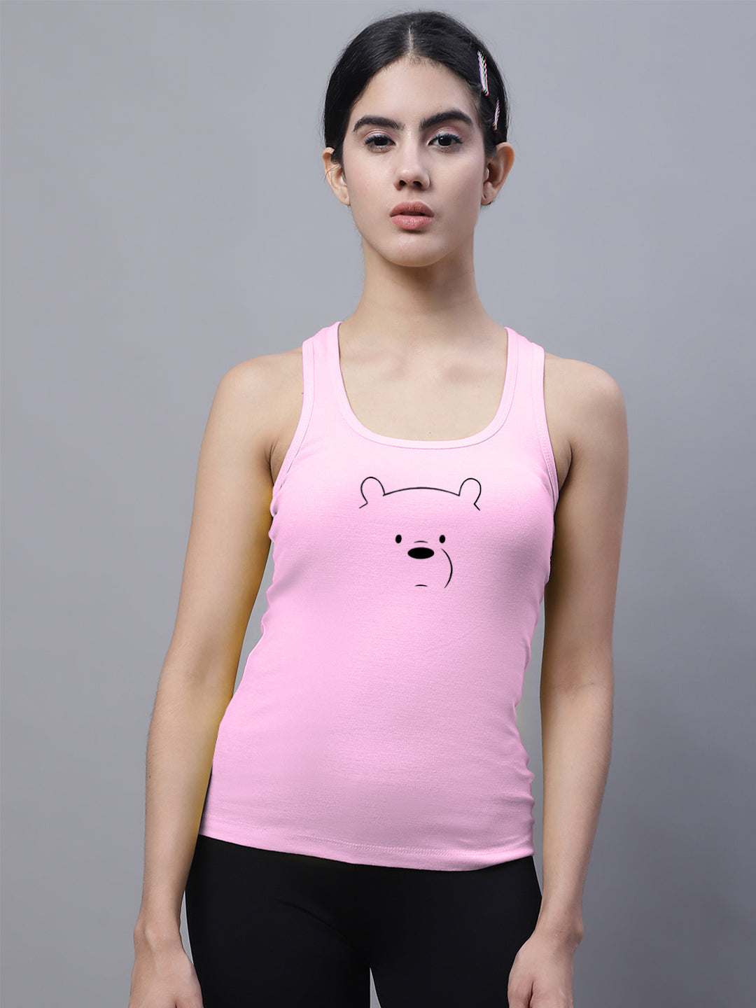 Fbar Bear Sleeveless Printed Women Tank Top - Friskers