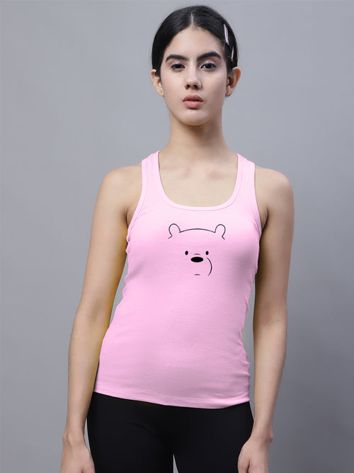 Fbar Bear Sleeveless Printed Women Tank Top