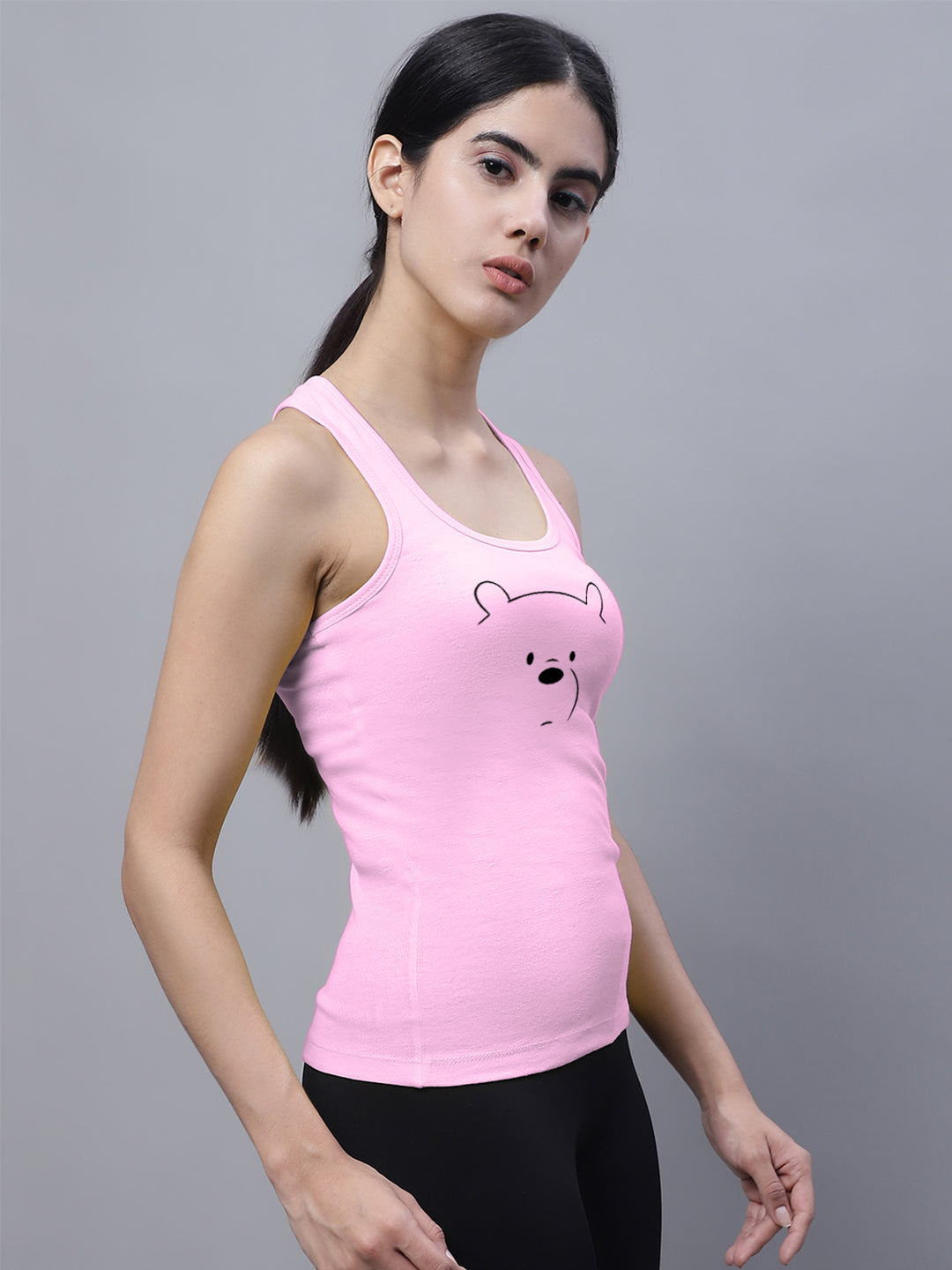 Fbar Bear Sleeveless Printed Women Tank Top - Friskers