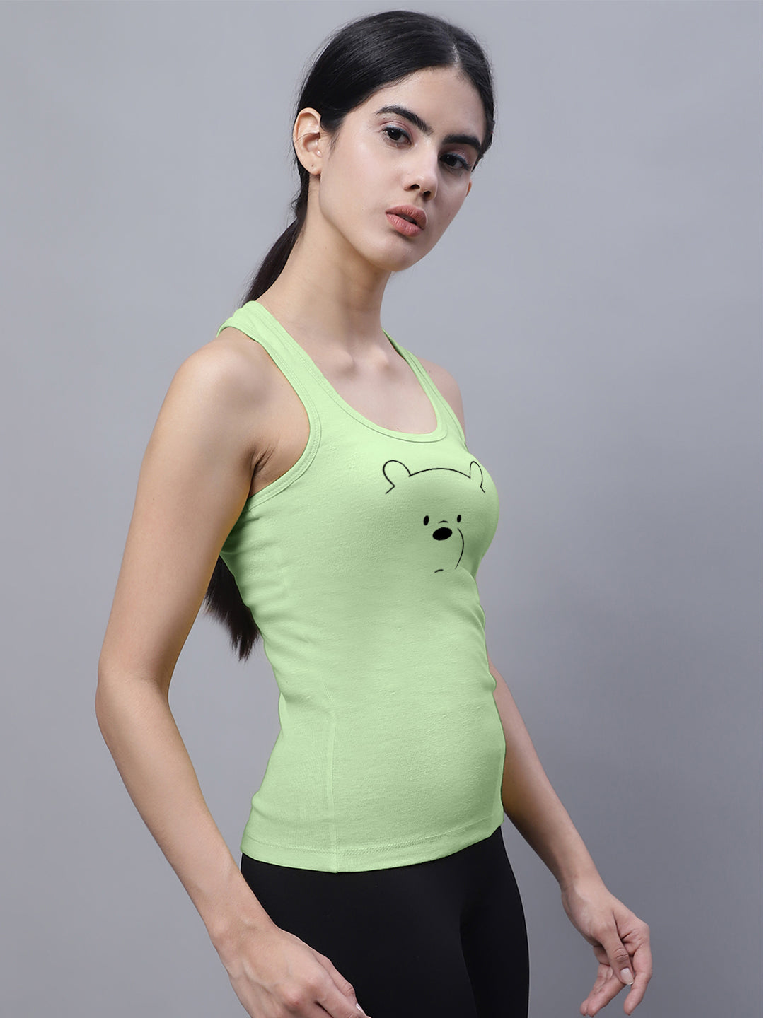 Fbar Bear Sleeveless Printed Women Tank Top - Friskers