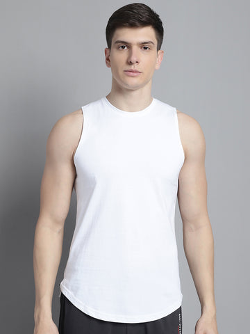 Fbar Men Solid Cotton Innerwear Gym Vest - Friskers