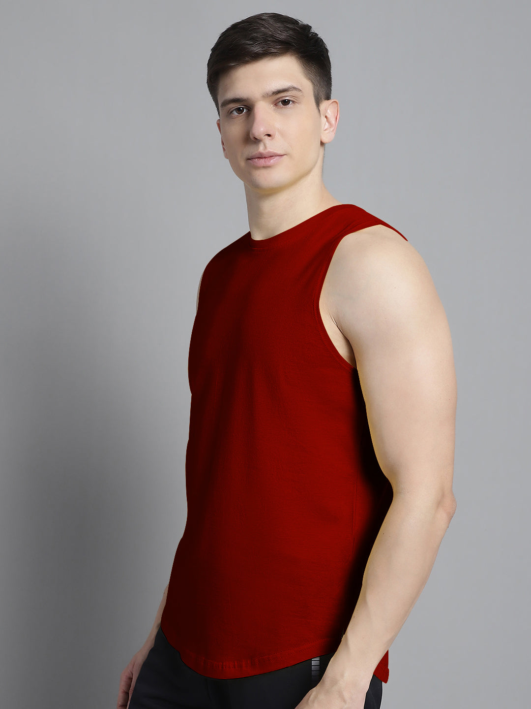 Fbar Men Solid Cotton Innerwear Gym Vest - Friskers