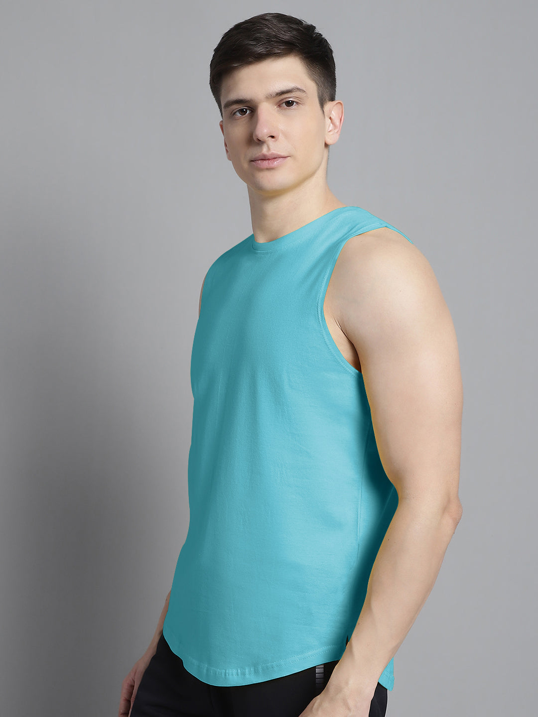 Fbar Men Solid Cotton Innerwear Gym Vest - Friskers