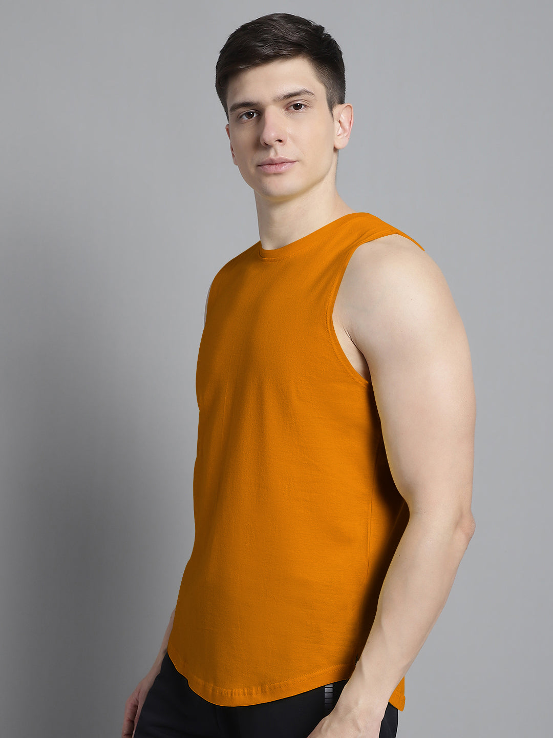 Fbar Men Solid Cotton Innerwear Gym Vest - Friskers