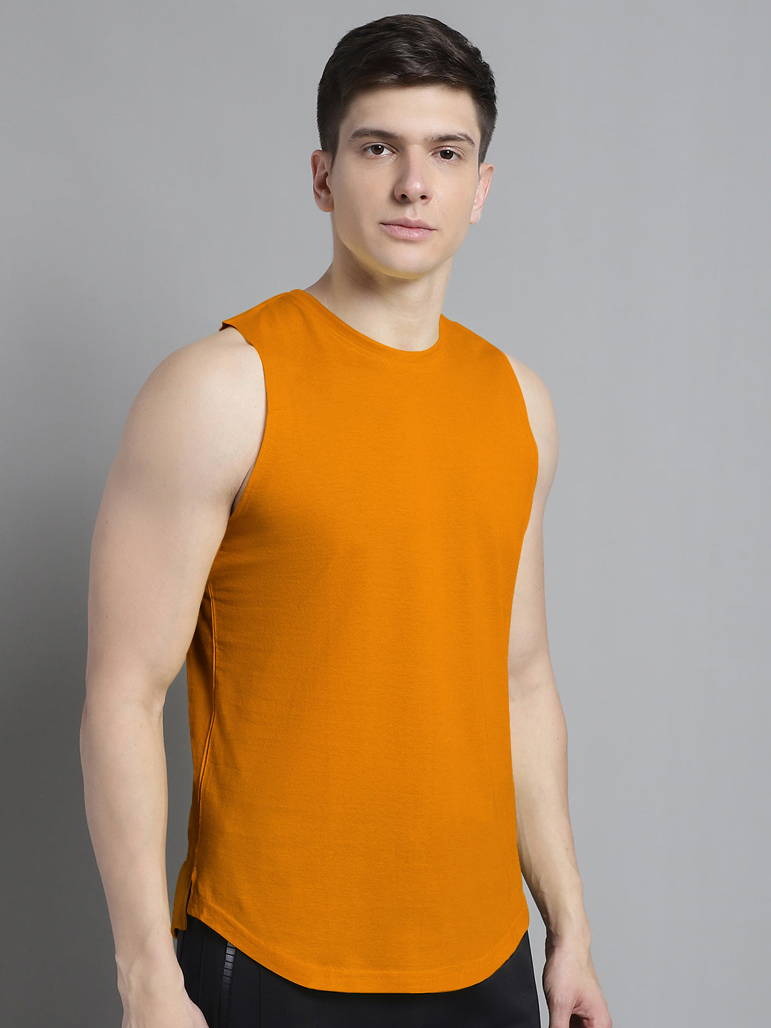 Fbar Men Solid Cotton Innerwear Gym Vest - Friskers