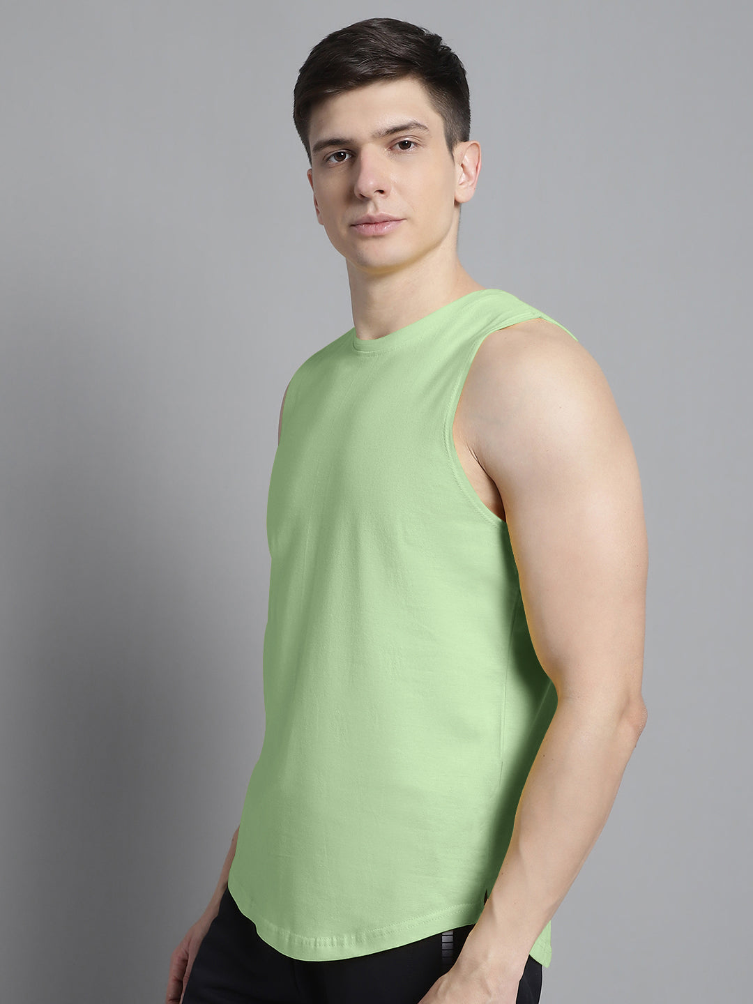 Fbar Men Solid Cotton Innerwear Gym Vest - Friskers