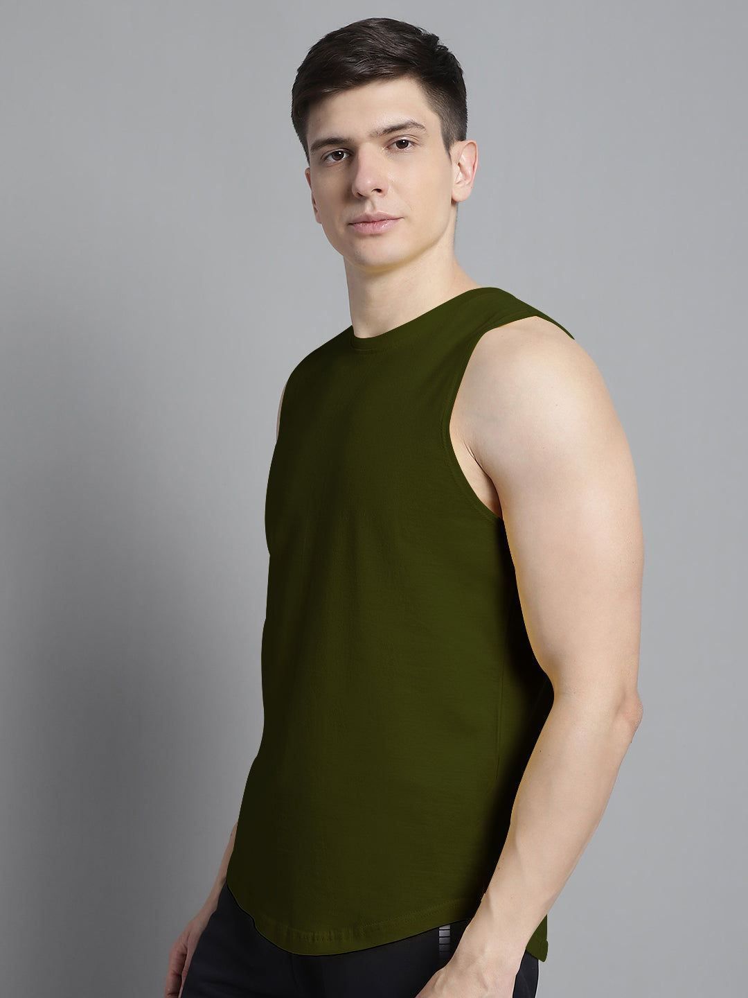 Fbar Men Solid Cotton Innerwear Gym Vest - Friskers