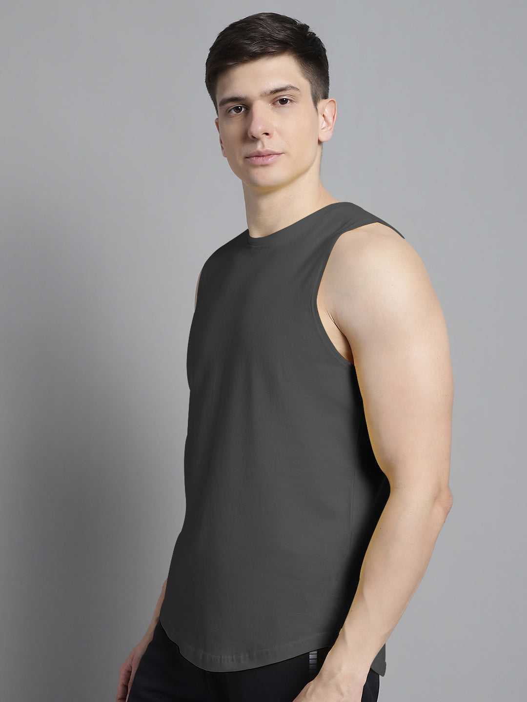Fbar Men Solid Cotton Innerwear Gym Vest - Friskers