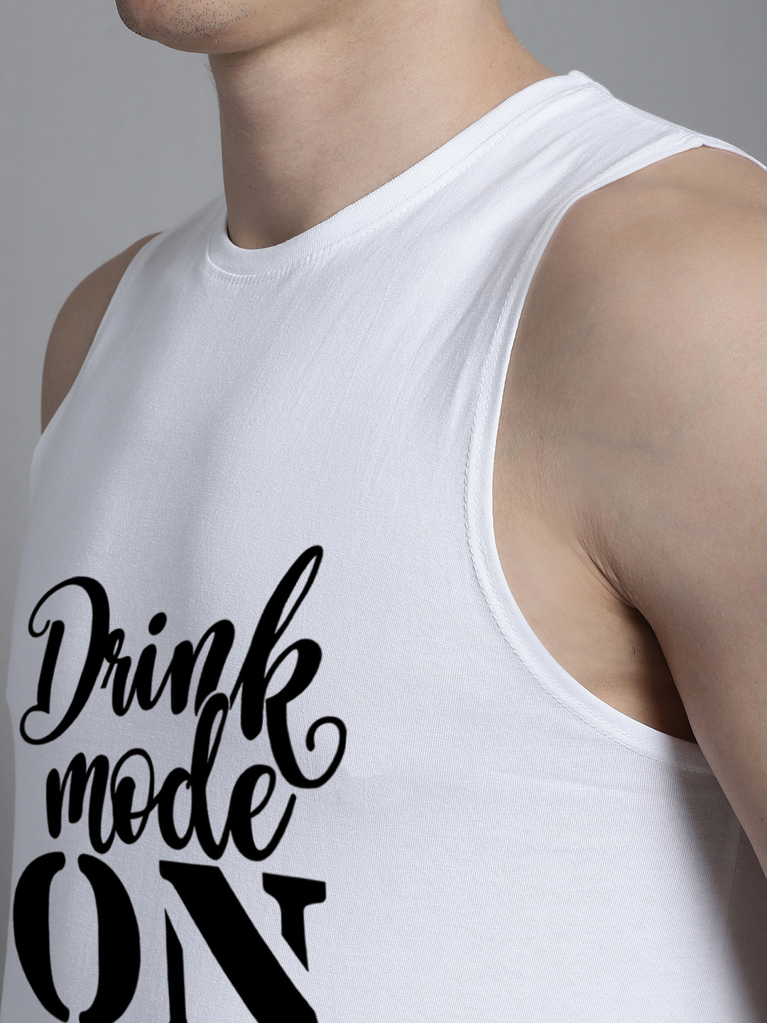 Fbar Drink Mode On printed Pure Cotton Training Vest - Friskers