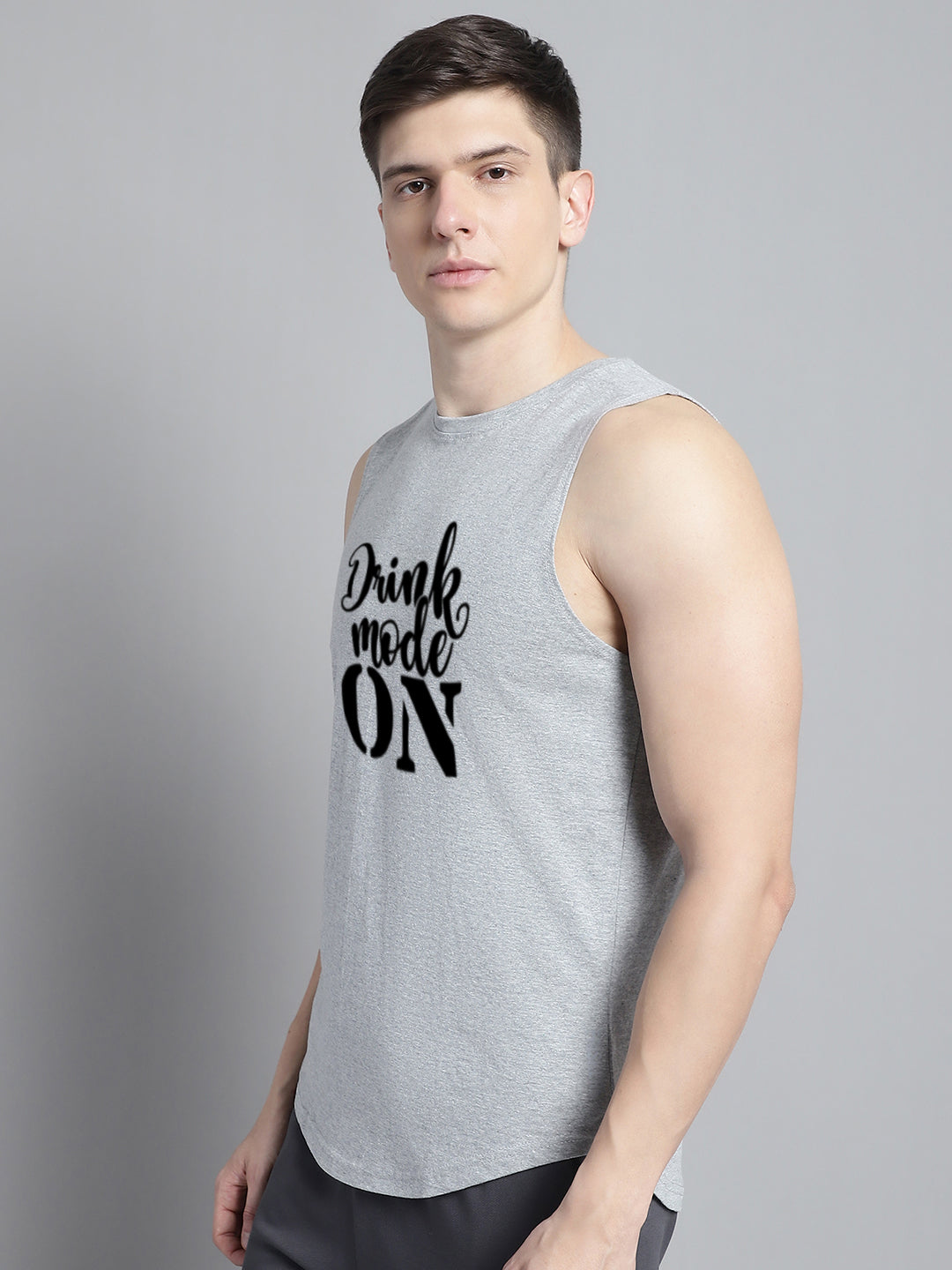 Fbar Drink Mode On printed Pure Cotton Training Vest - Friskers