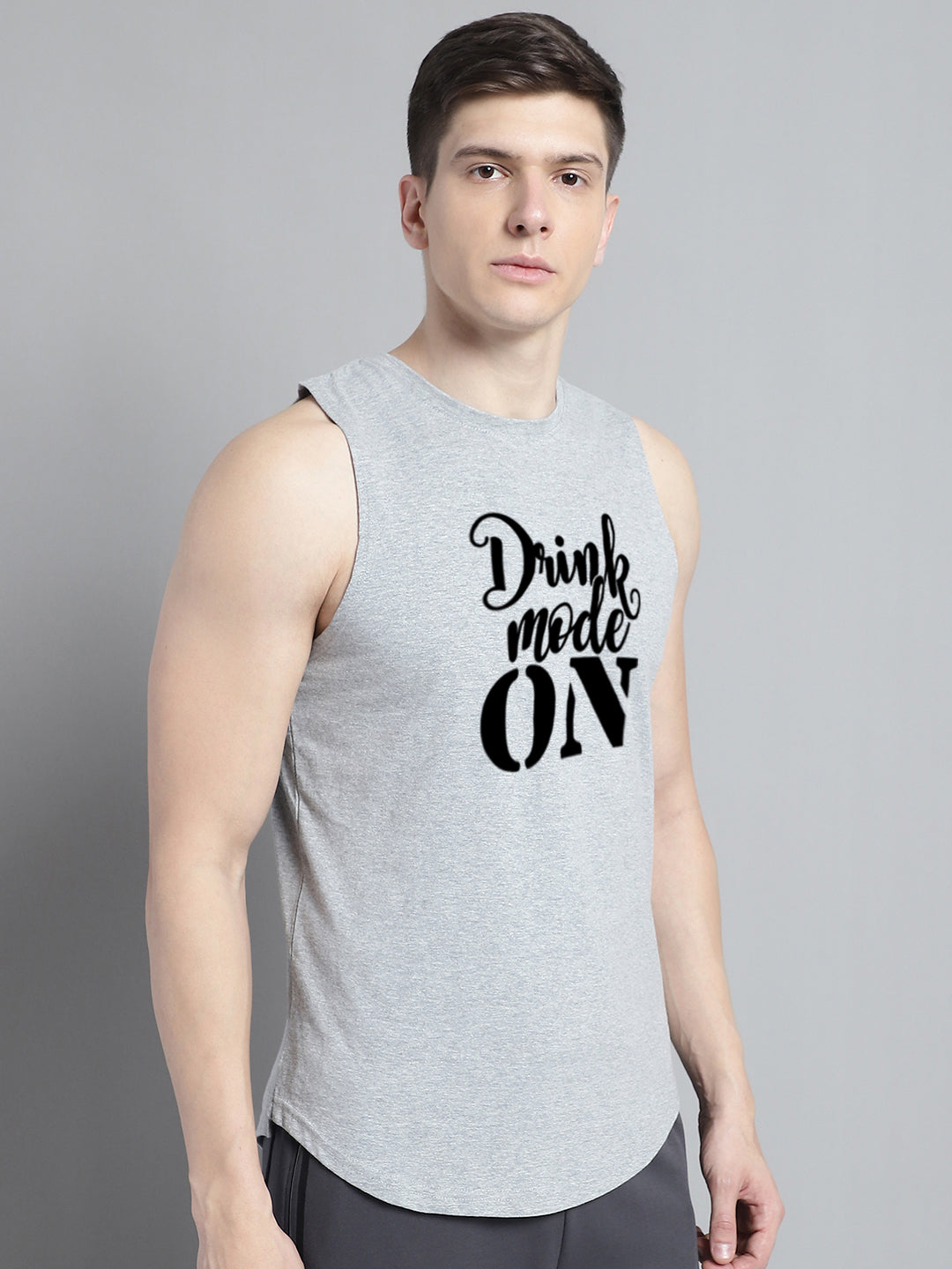Fbar Drink Mode On printed Pure Cotton Training Vest - Friskers