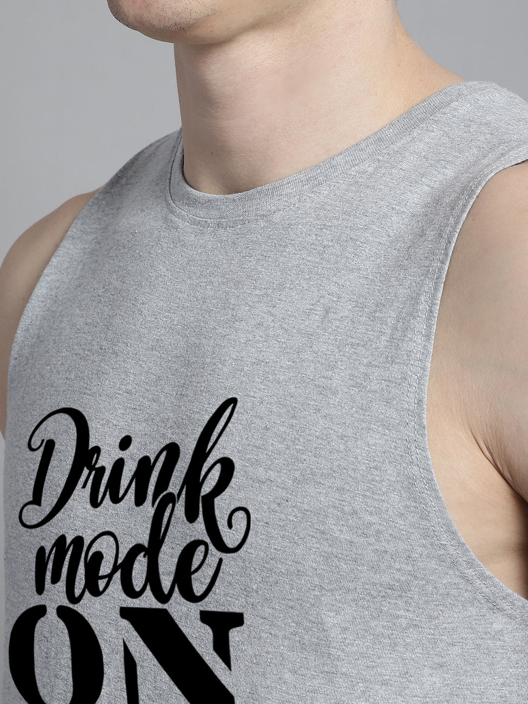 Fbar Drink Mode On printed Pure Cotton Training Vest - Friskers