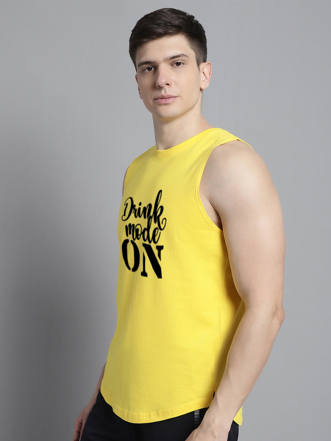 Fbar Drink Mode On printed Pure Cotton Training Vest - Friskers