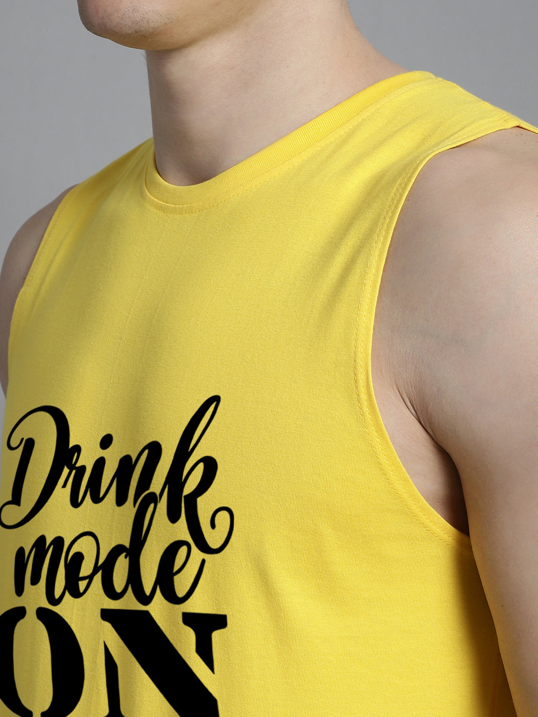 Fbar Drink Mode On printed Pure Cotton Training Vest - Friskers