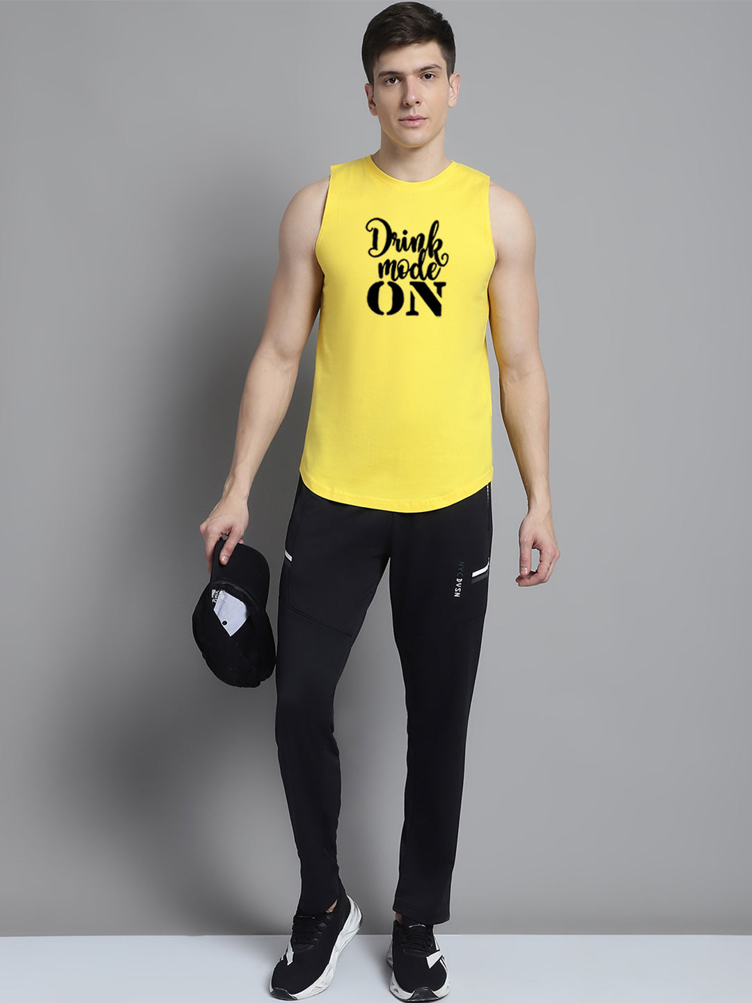 Fbar Drink Mode On printed Pure Cotton Training Vest - Friskers