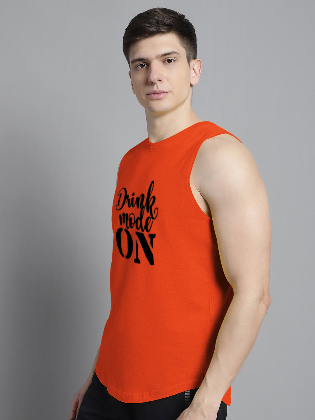 Fbar Drink Mode On printed Pure Cotton Training Vest - Friskers
