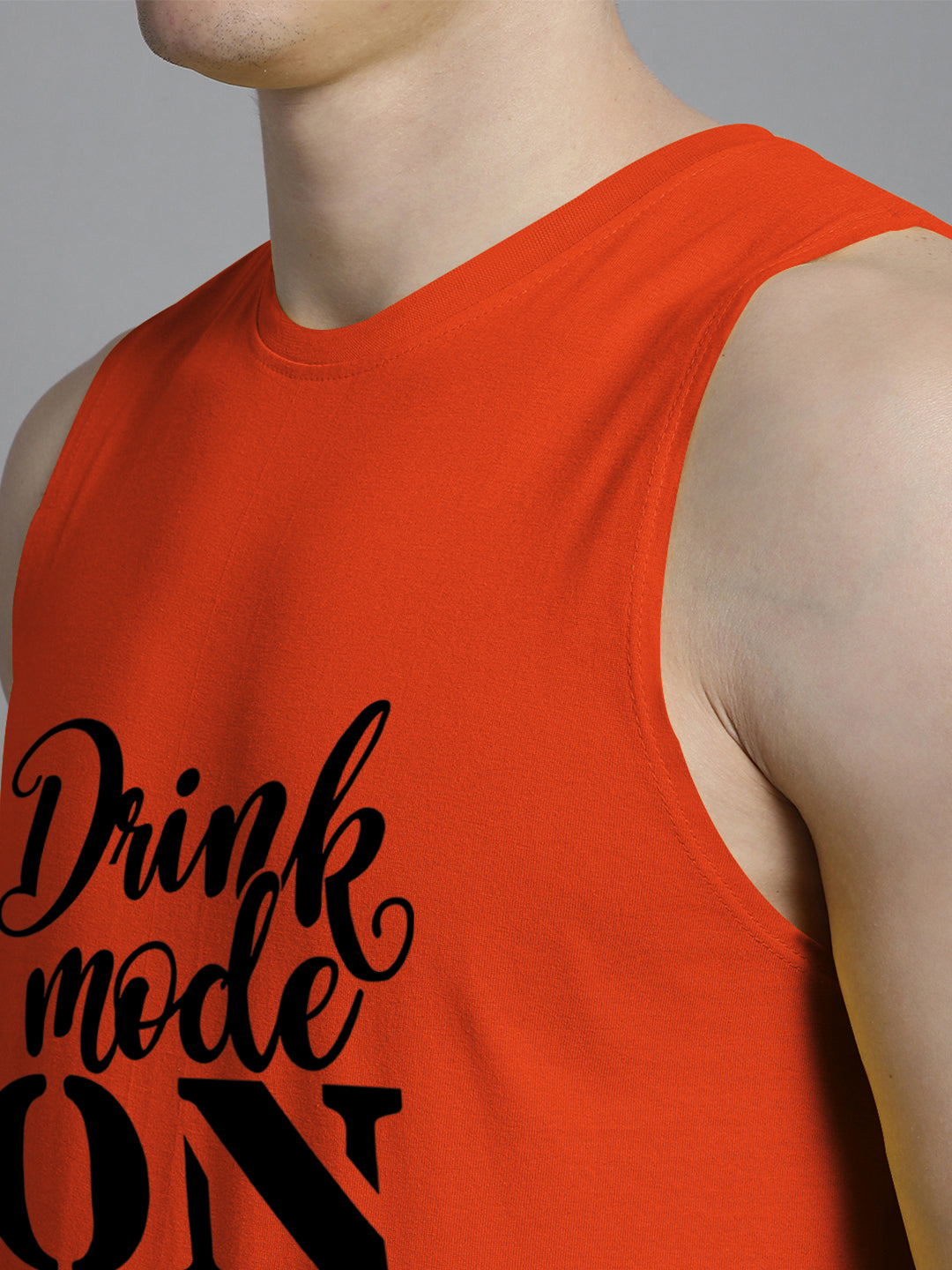 Fbar Drink Mode On printed Pure Cotton Training Vest - Friskers