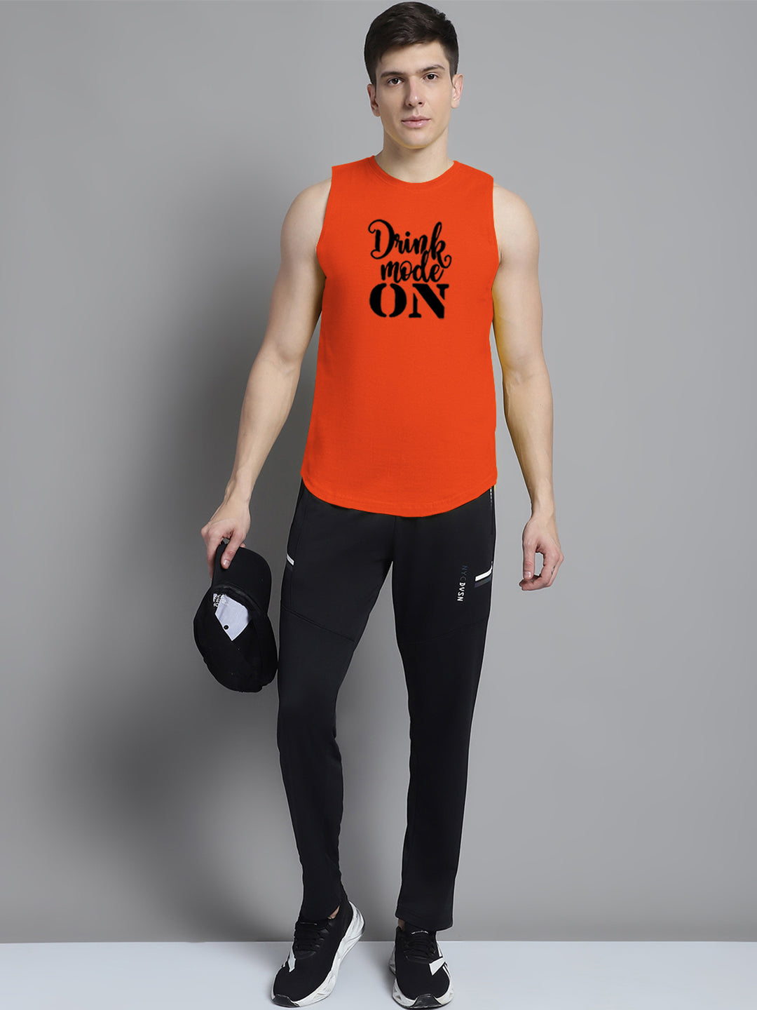 Fbar Drink Mode On printed Pure Cotton Training Vest - Friskers