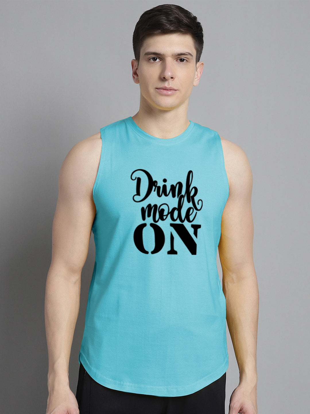 Fbar Drink Mode On printed Pure Cotton Training Vest - Friskers