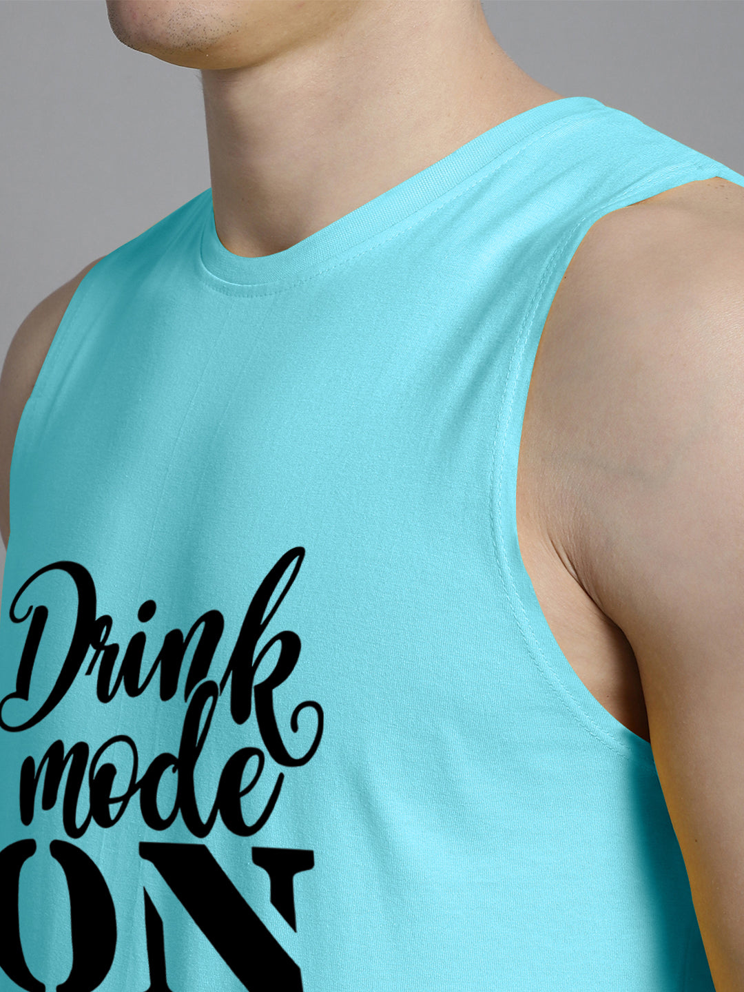 Fbar Drink Mode On printed Pure Cotton Training Vest - Friskers