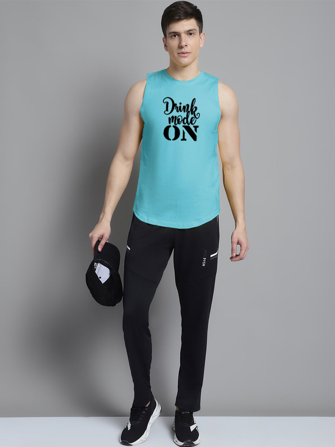 Fbar Drink Mode On printed Pure Cotton Training Vest - Friskers