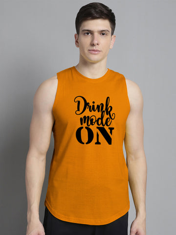 Fbar Drink Mode On printed Pure Cotton Training Vest - Friskers