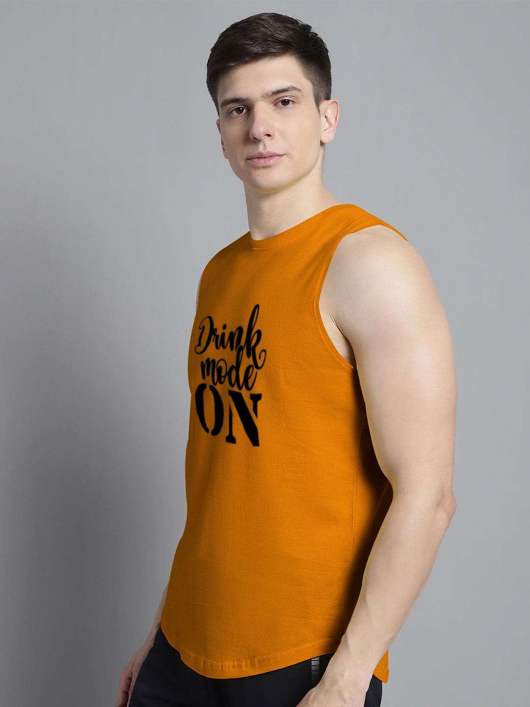 Fbar Drink Mode On printed Pure Cotton Training Vest - Friskers