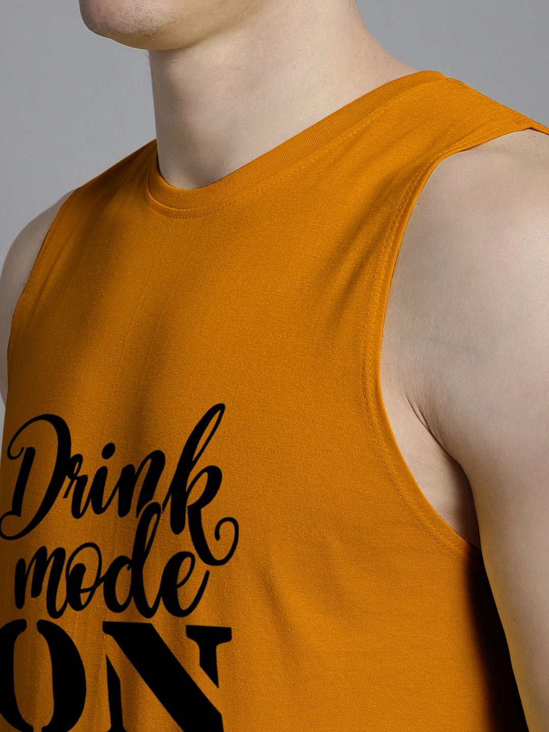 Fbar Drink Mode On printed Pure Cotton Training Vest - Friskers