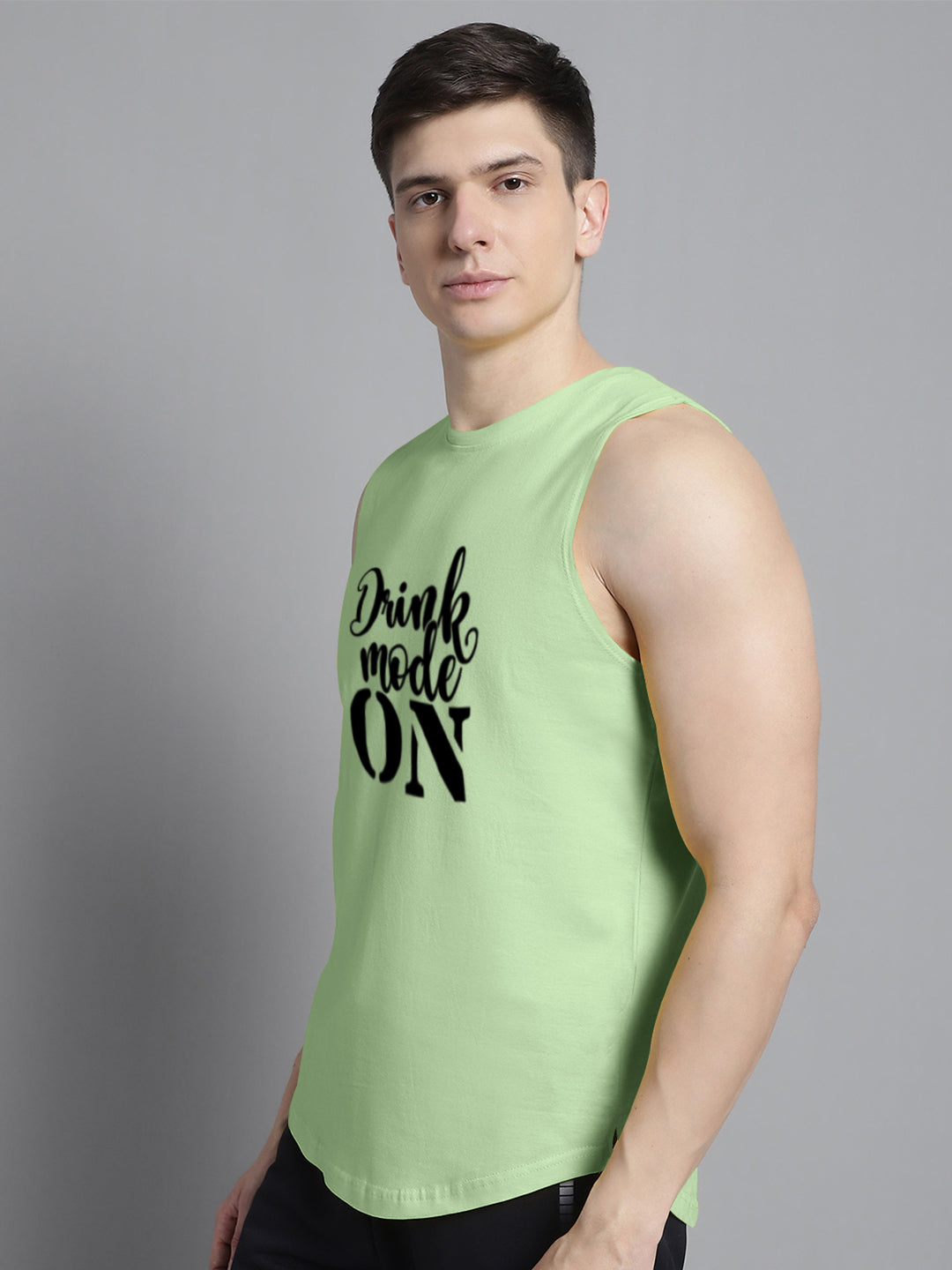 Fbar Drink Mode On printed Pure Cotton Training Vest - Friskers