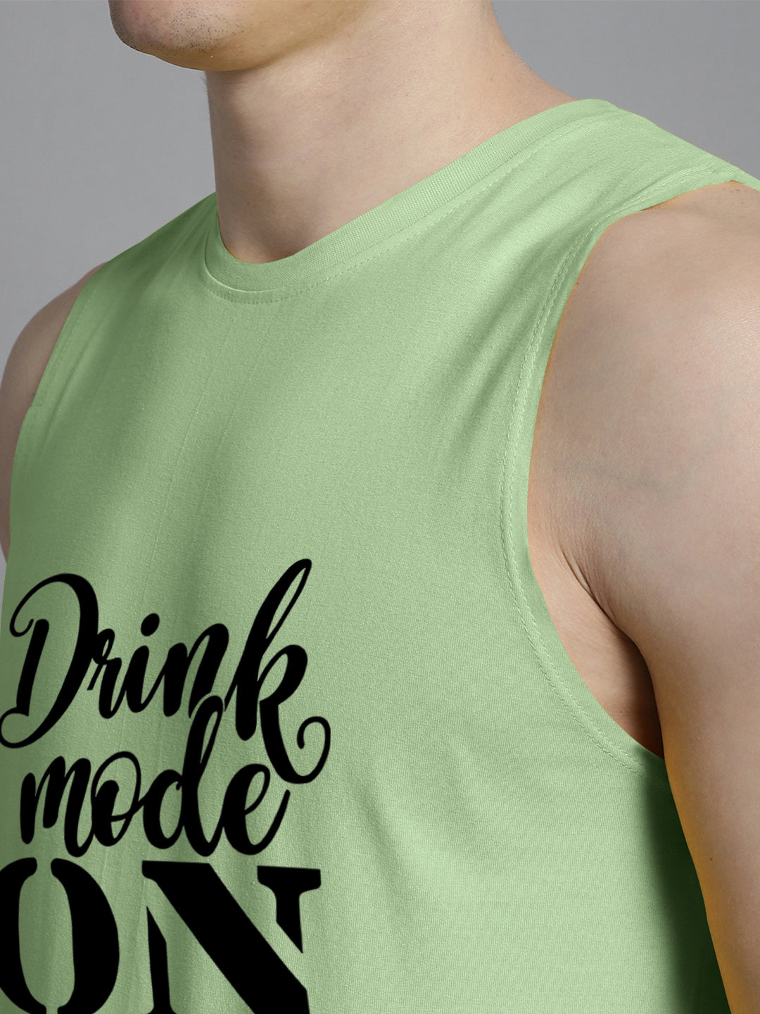 Fbar Drink Mode On printed Pure Cotton Training Vest - Friskers