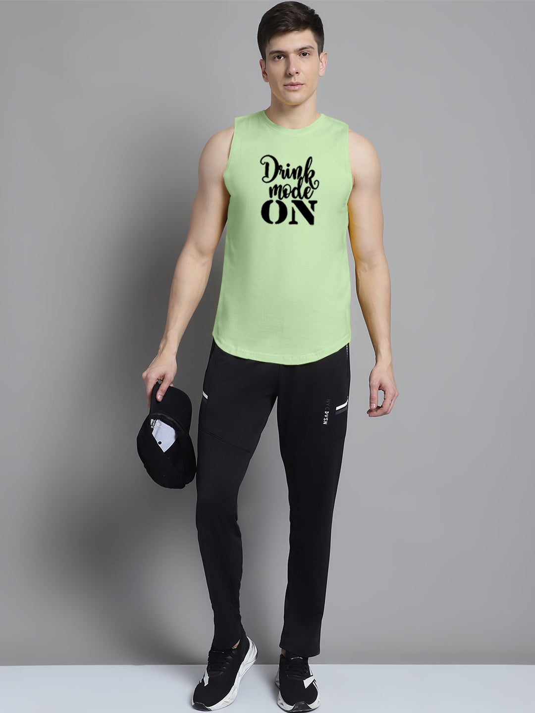 Fbar Drink Mode On printed Pure Cotton Training Vest - Friskers