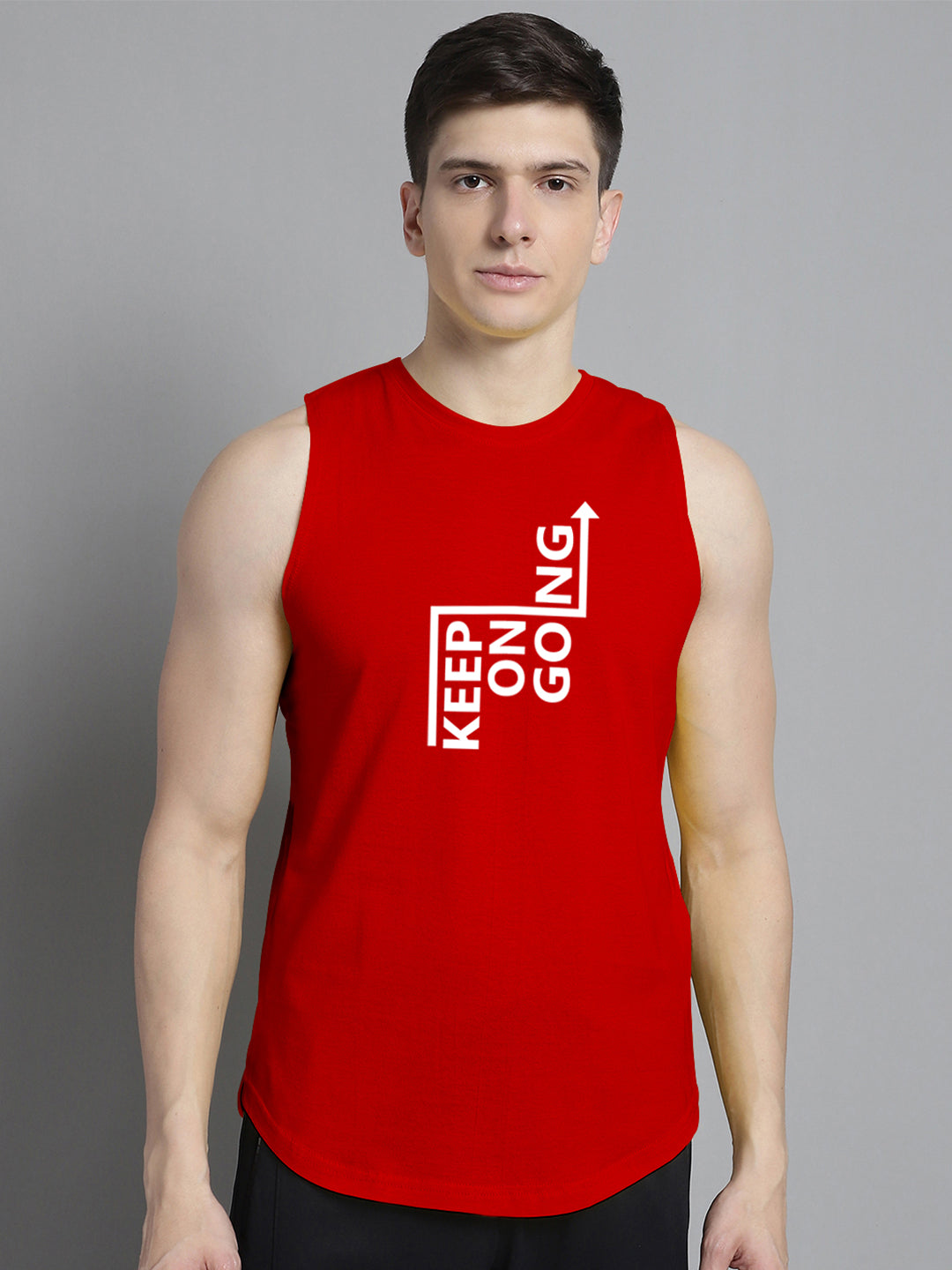 Fbar Keep On Going printed Pure Cotton Training Vest - Friskers