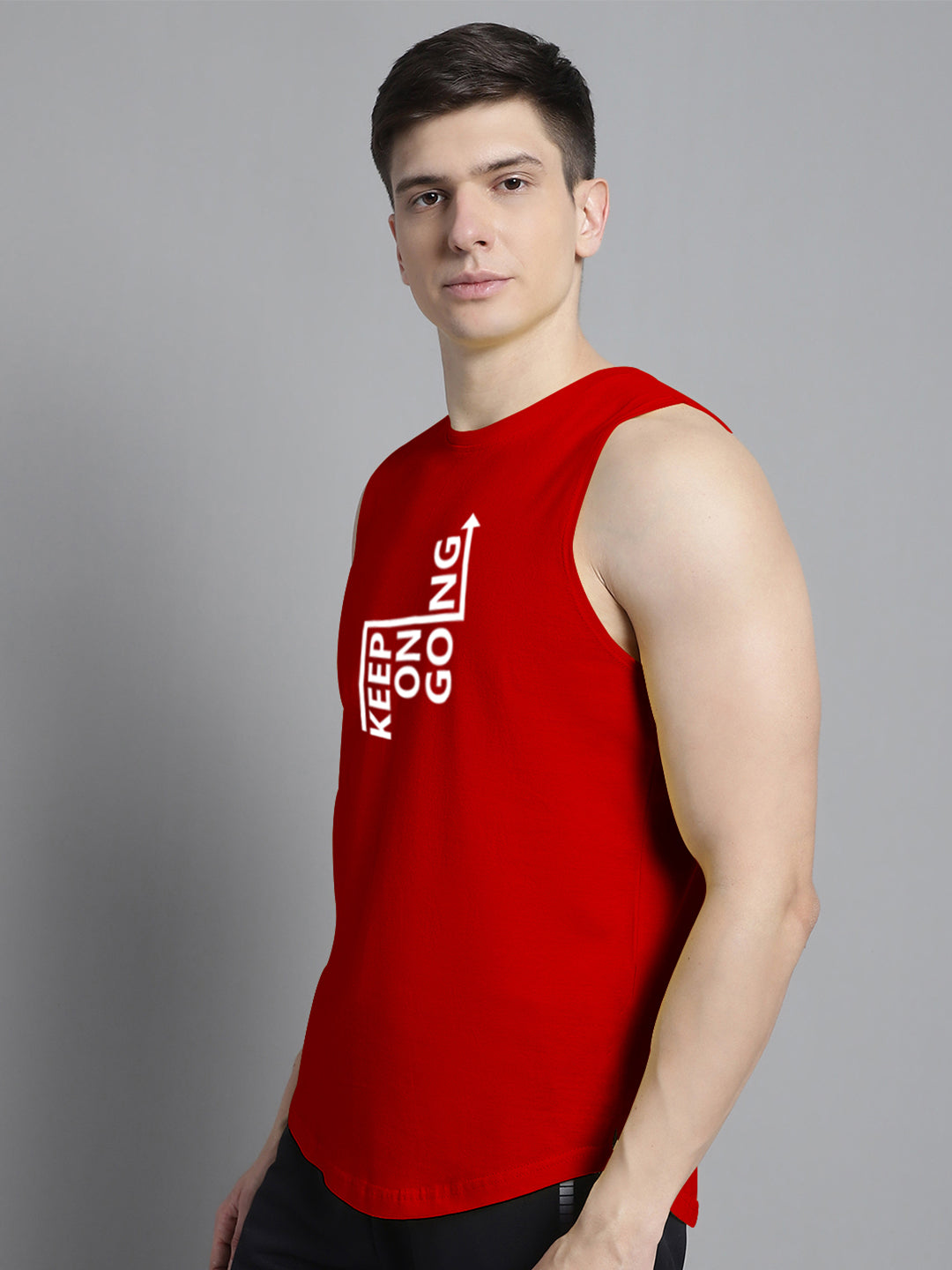 Fbar Keep On Going printed Pure Cotton Training Vest - Friskers