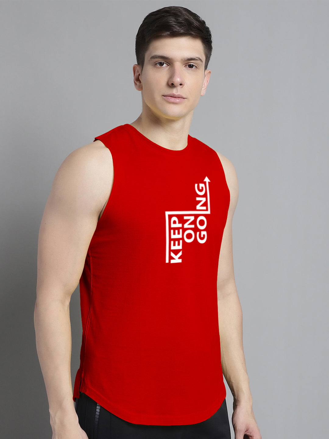 Fbar Keep On Going printed Pure Cotton Training Vest - Friskers