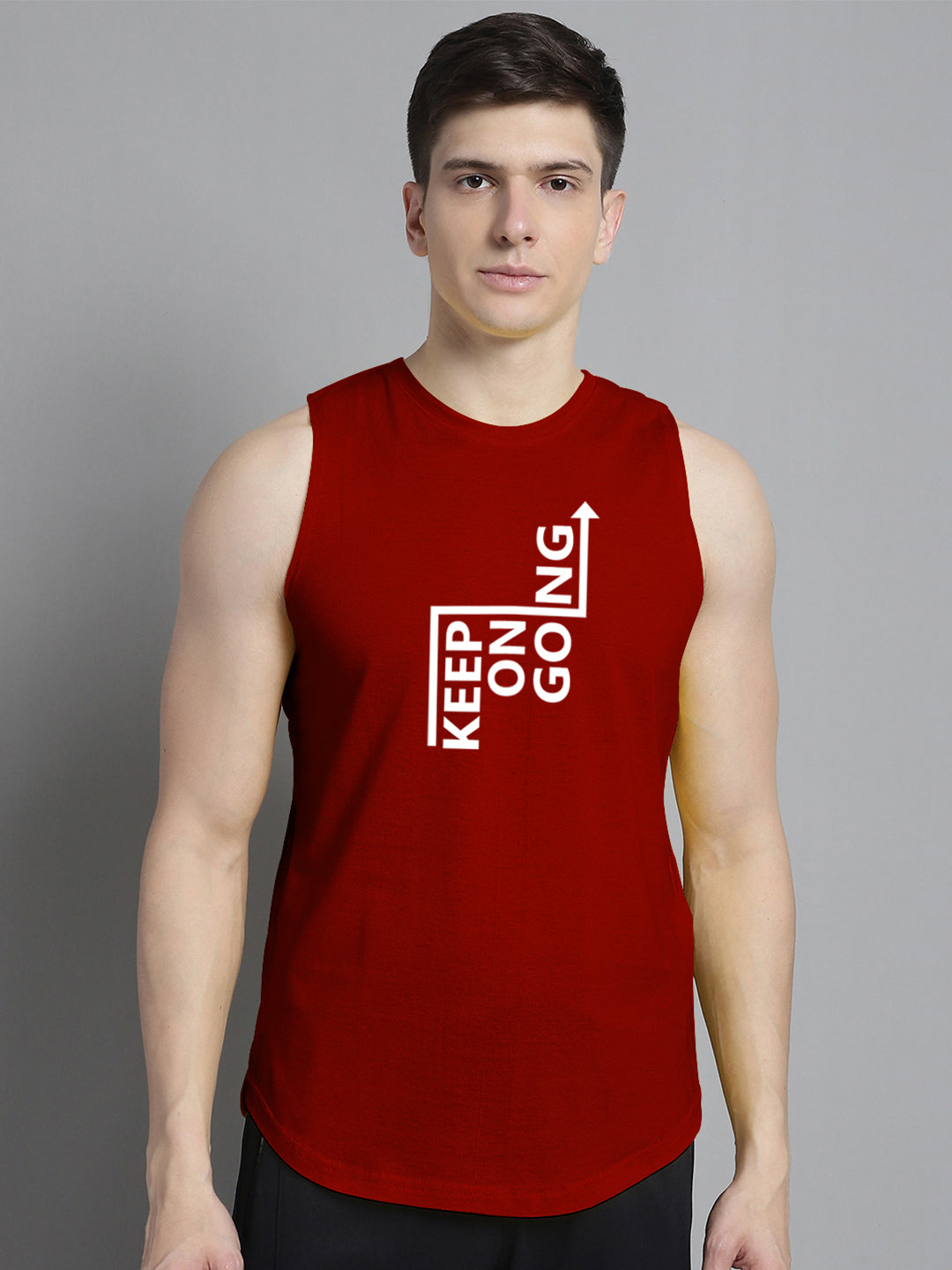 Fbar Keep On Going printed Pure Cotton Training Vest - Friskers