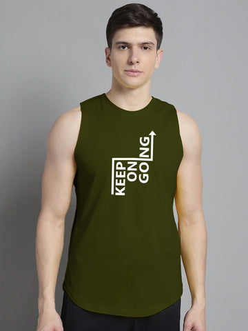 Fbar Keep On Going printed Pure Cotton Training Vest - Friskers