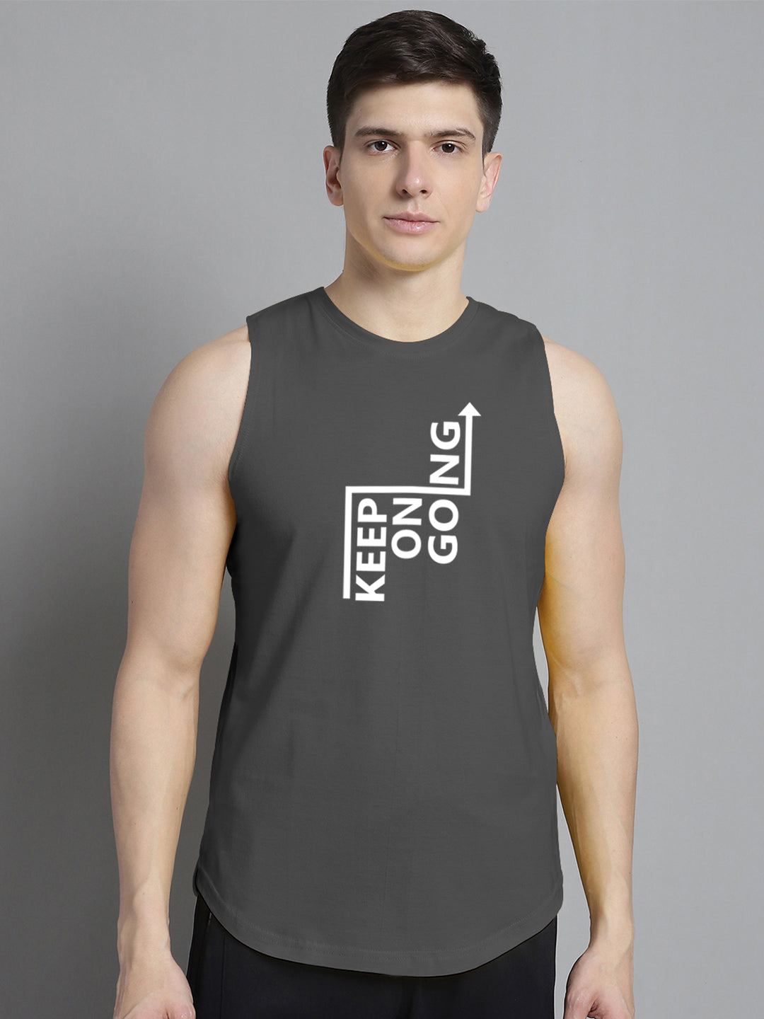 Fbar Keep On Going printed Pure Cotton Training Vest - Friskers