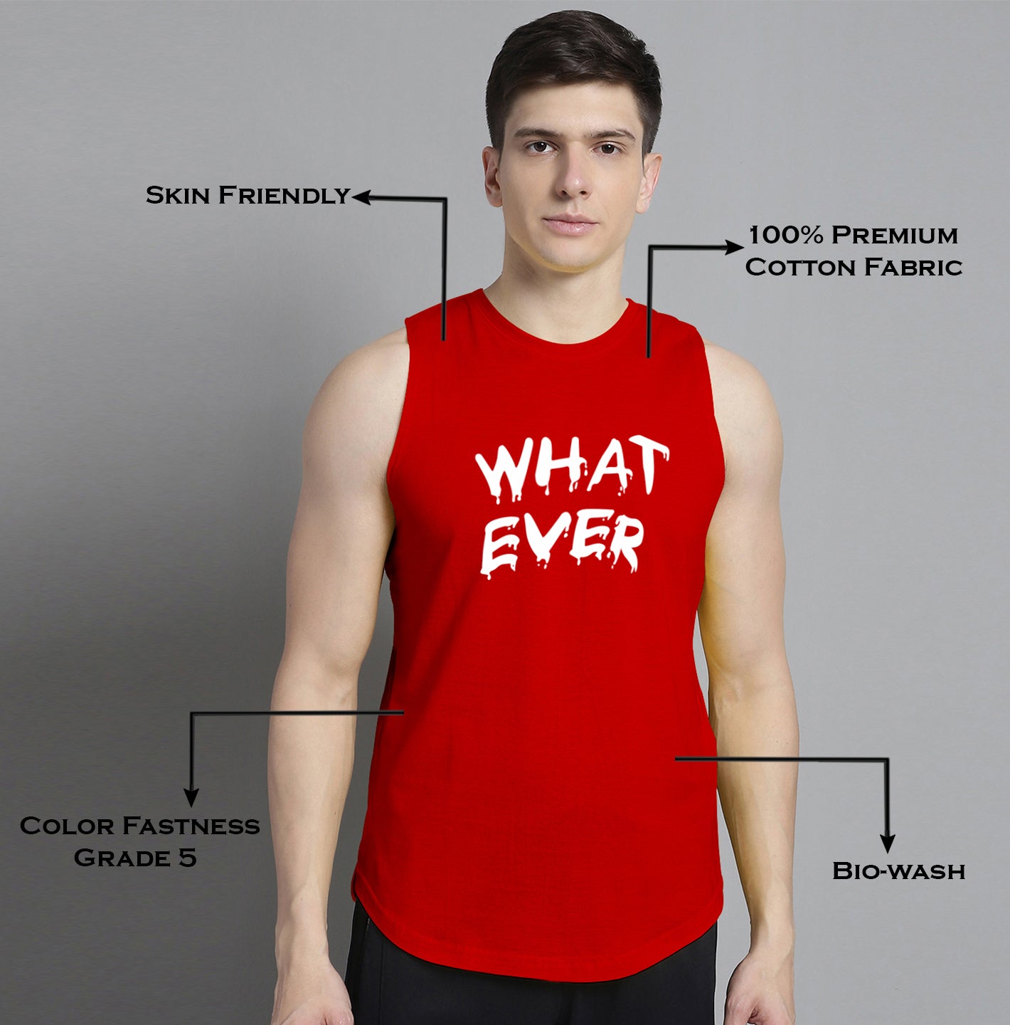 Fbar What Ever printed Pure Cotton Training Vest - Friskers