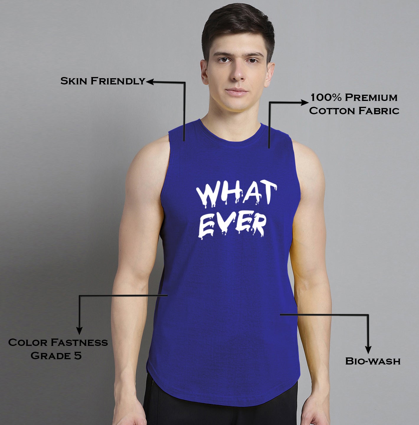Fbar What Ever printed Pure Cotton Training Vest - Friskers