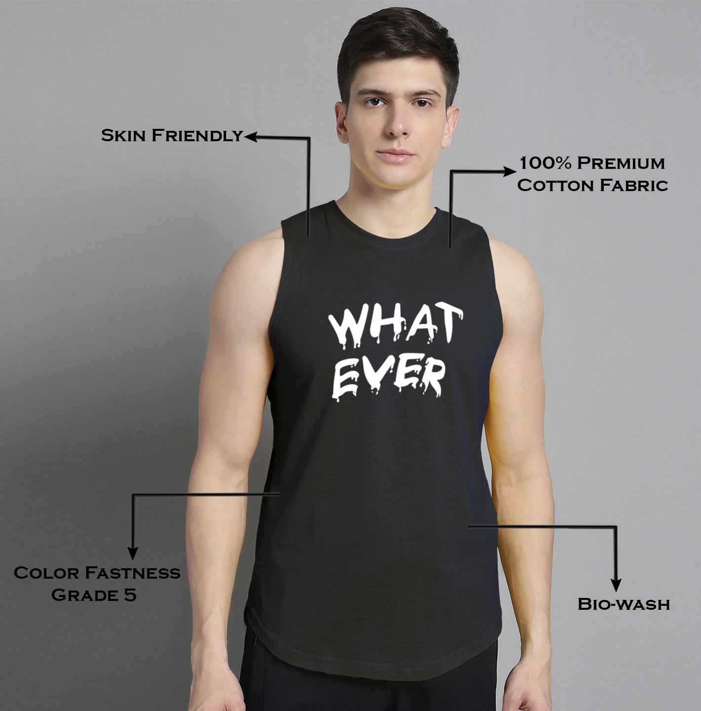 Fbar What Ever printed Pure Cotton Training Vest - Friskers