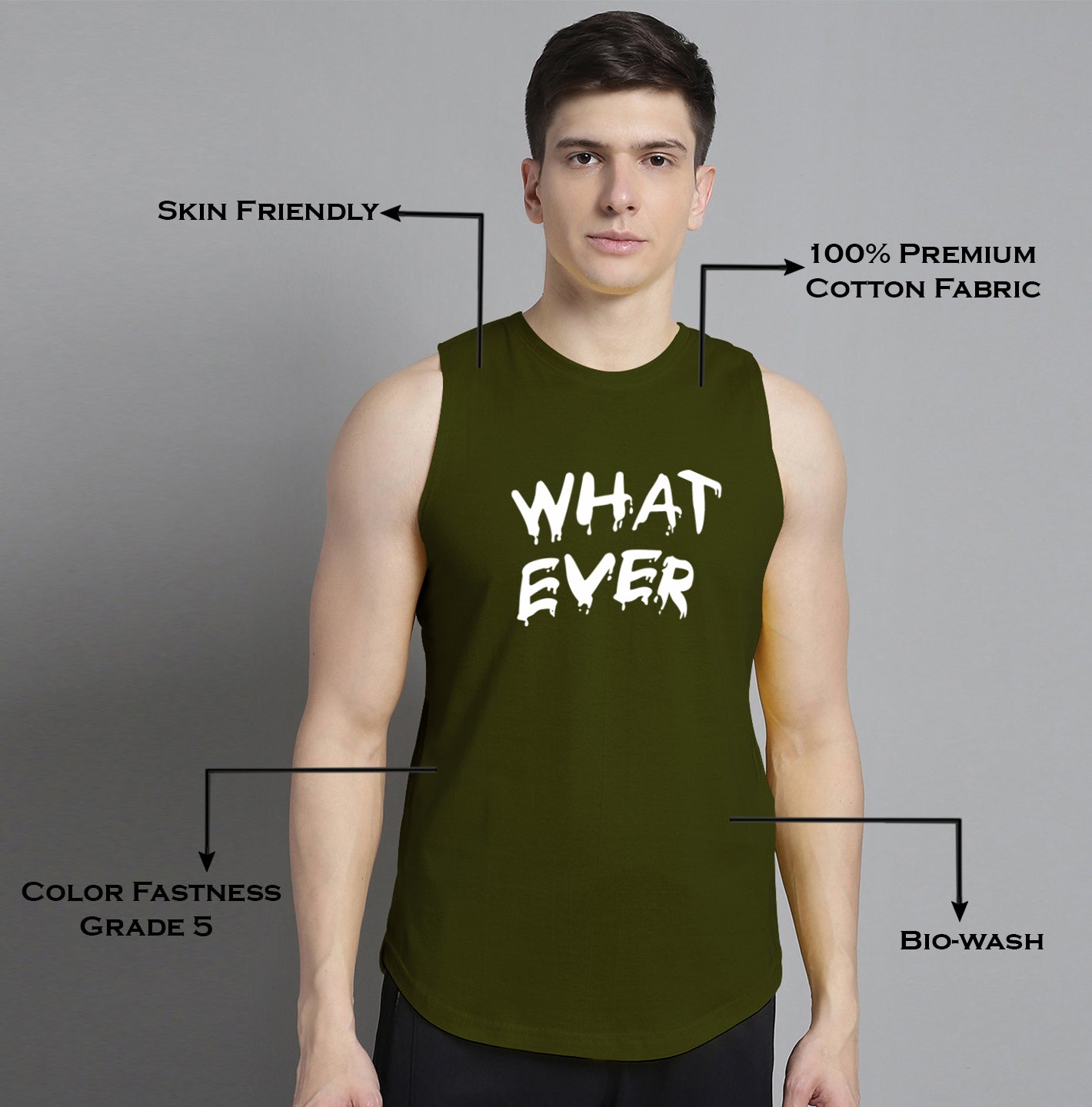 Fbar What Ever printed Pure Cotton Training Vest - Friskers